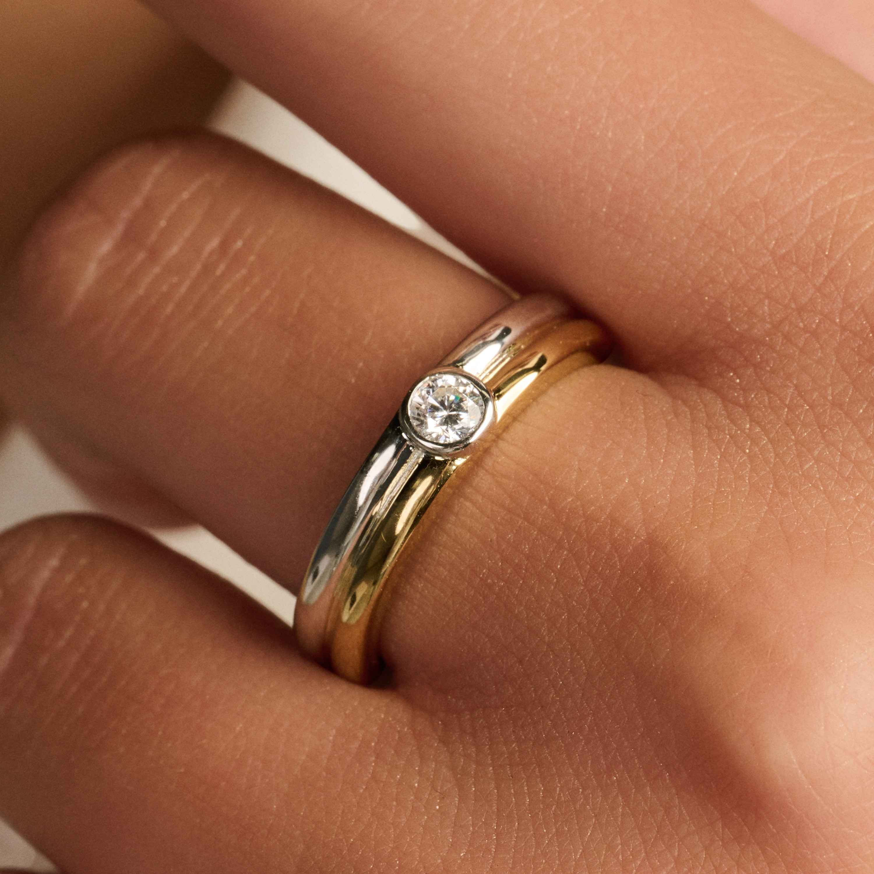 Double Ring met steen - Image 8