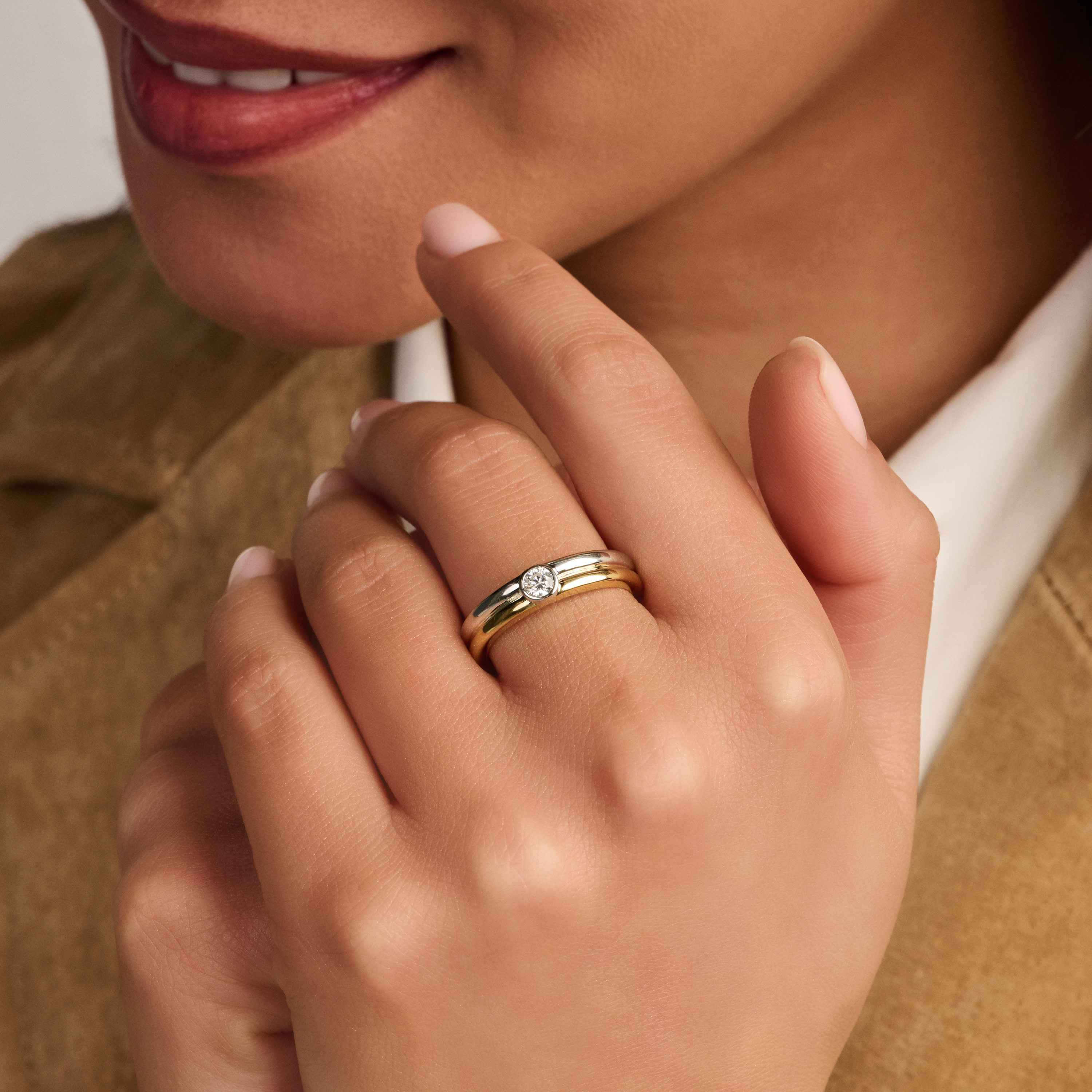 Double Ring met steen - Image 9