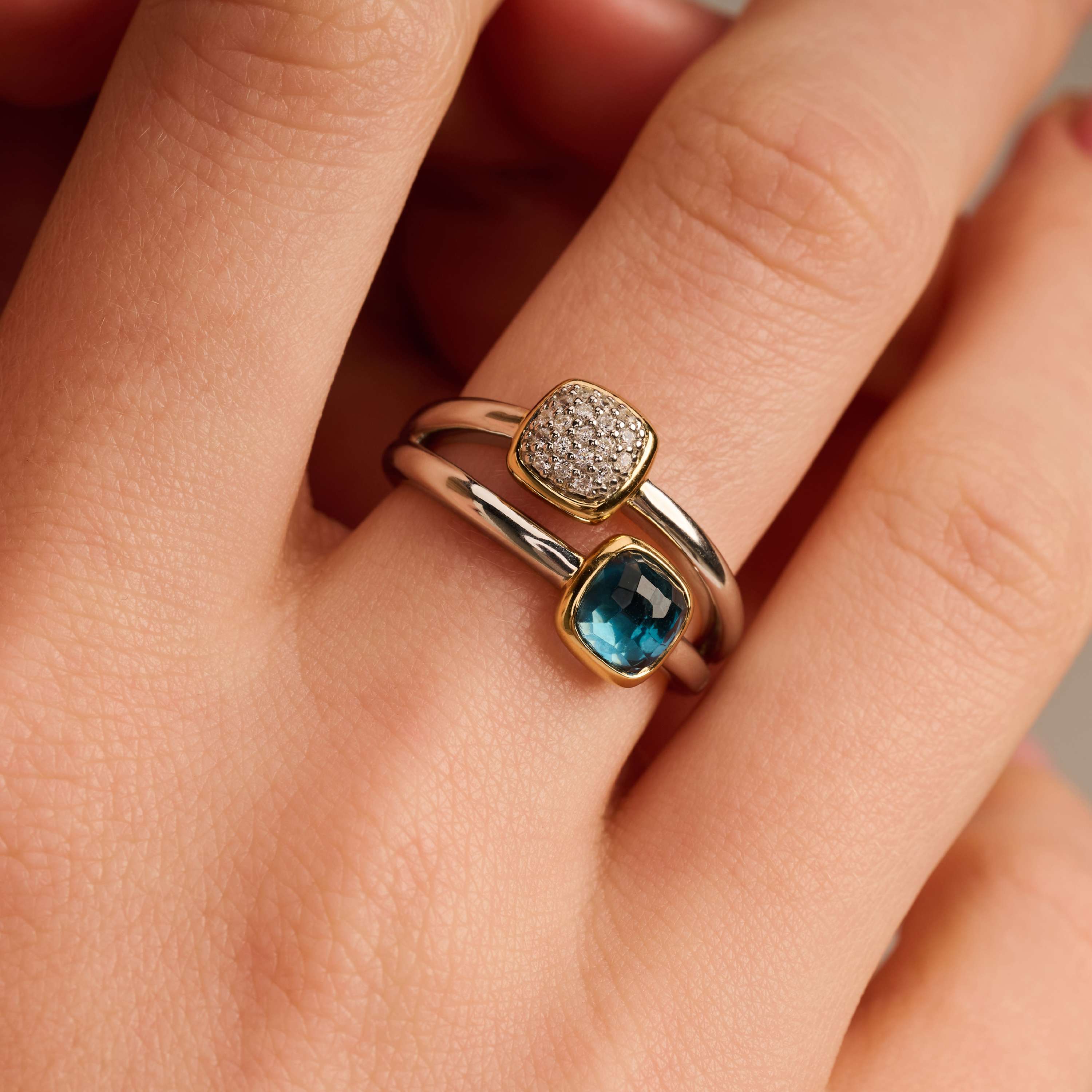 Double Cushion Zirkonia Ring - Image 7