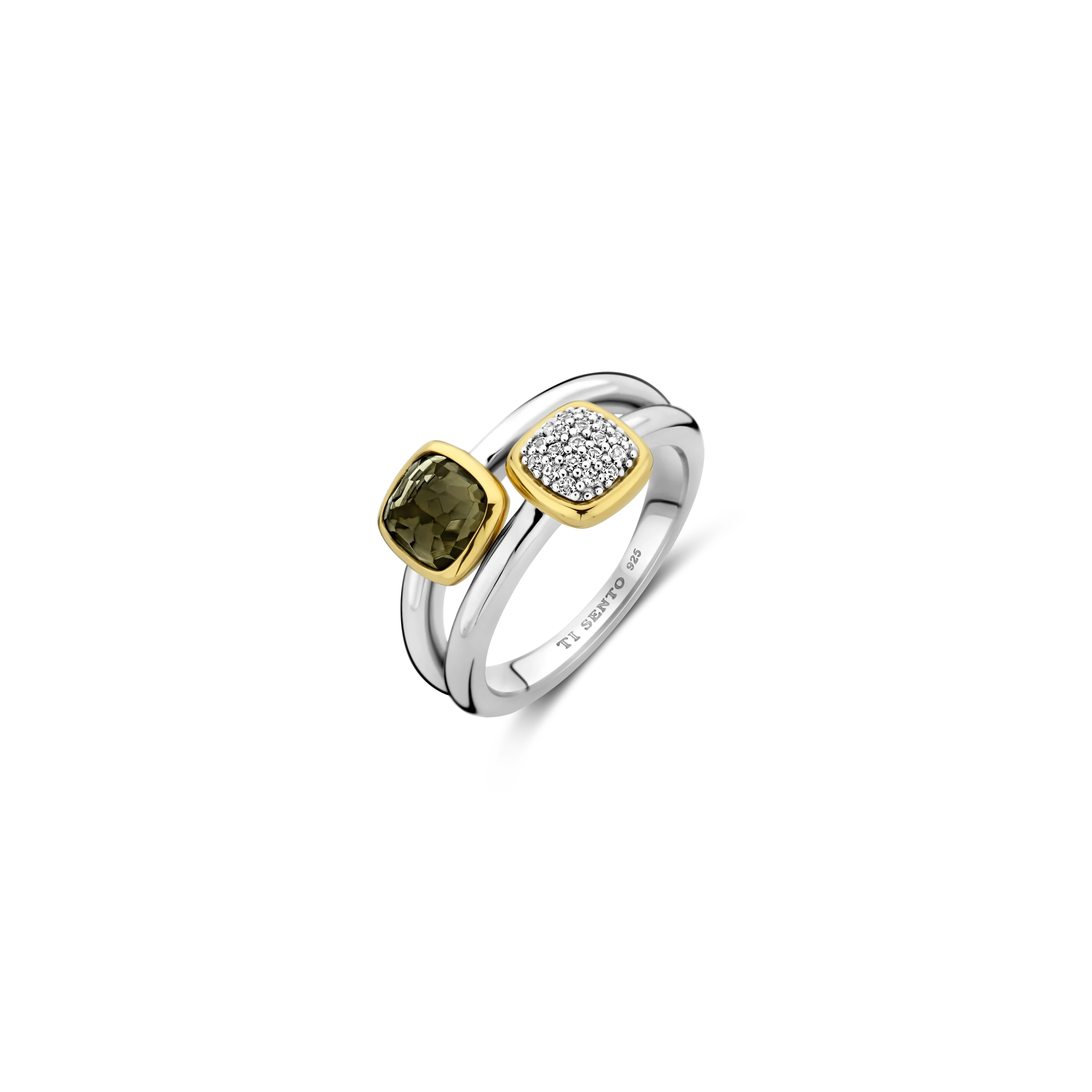 Double Cushion Zirkonia Ring