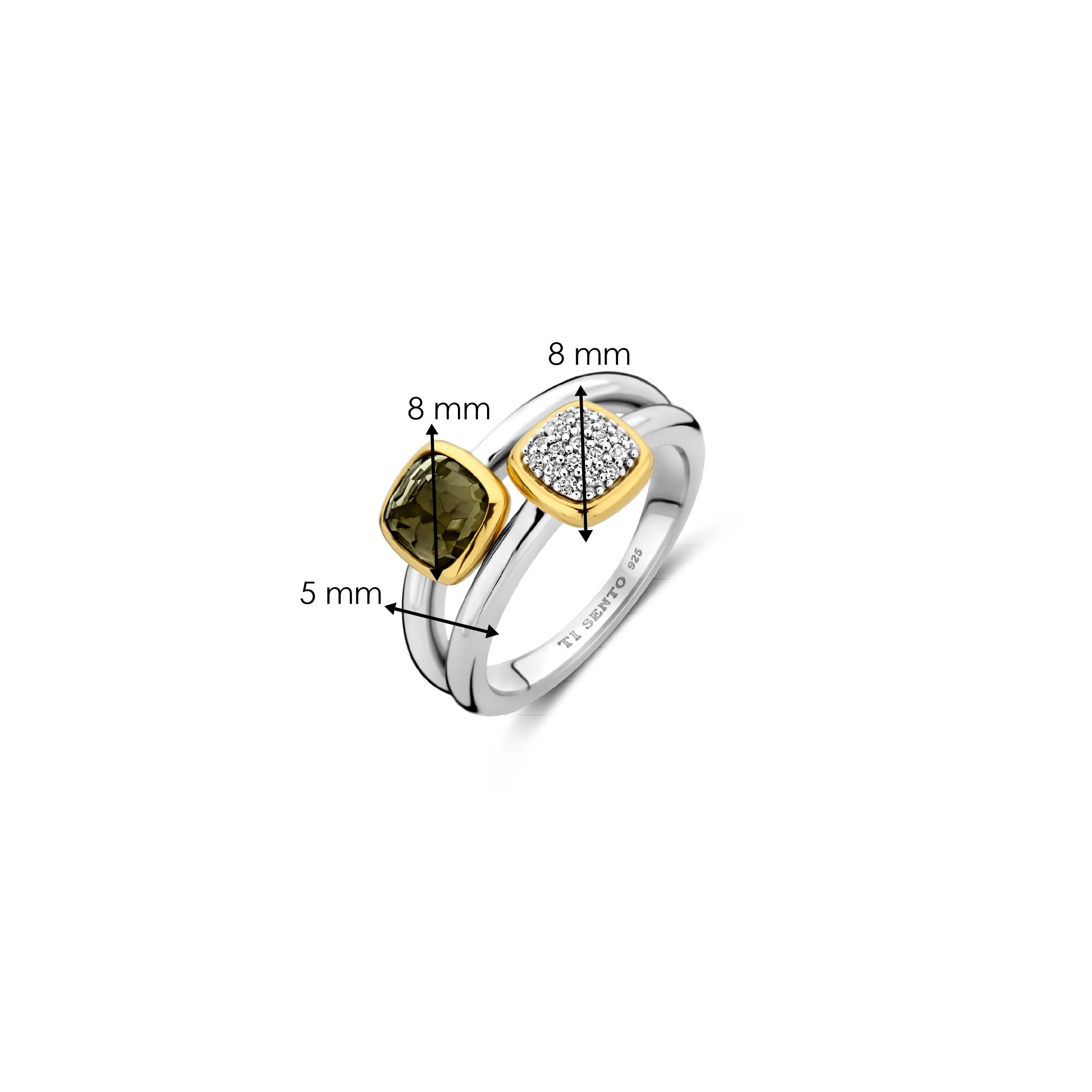 Double Cushion Zirkonia Ring - Image 5