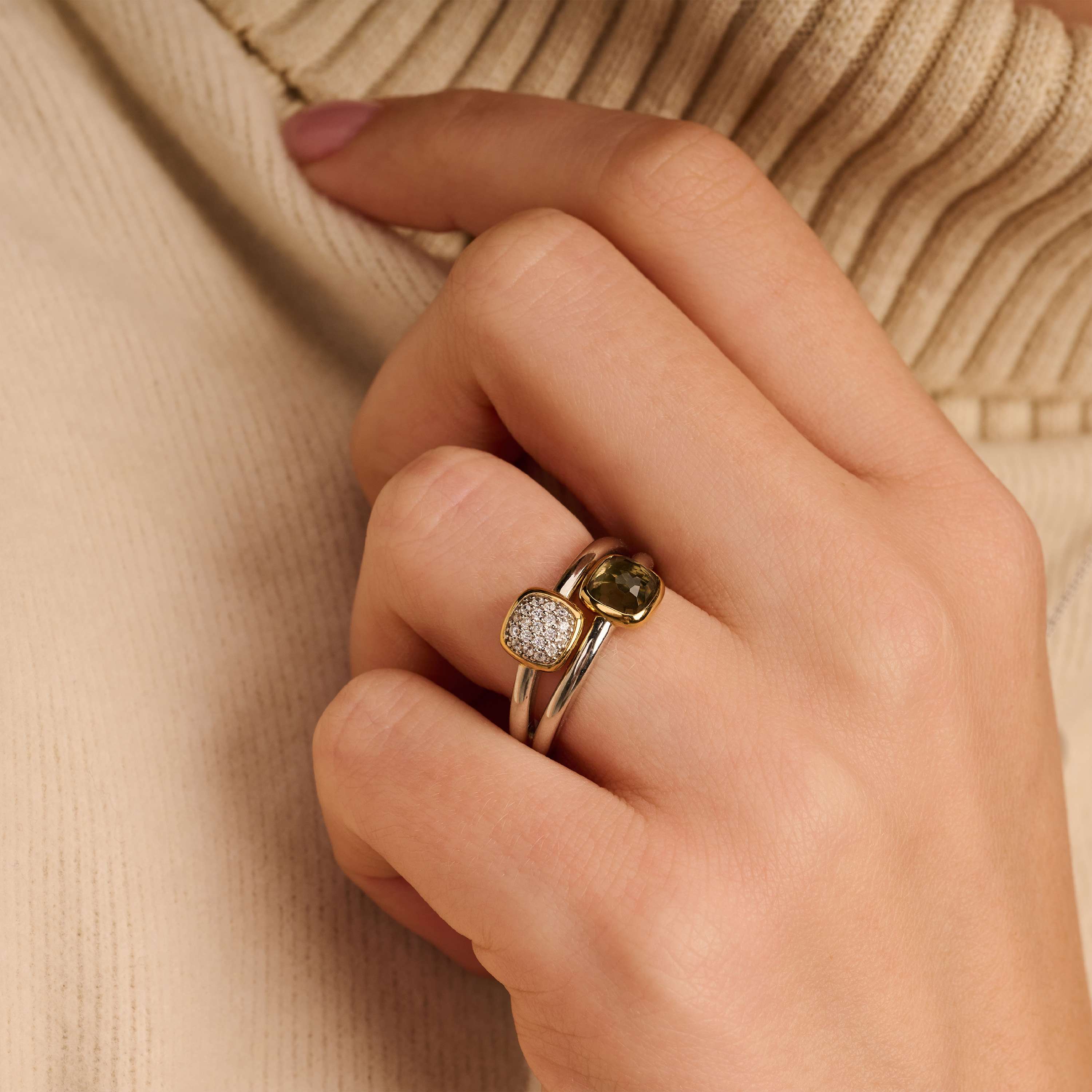 Double Cushion Zirkonia Ring - Image 7