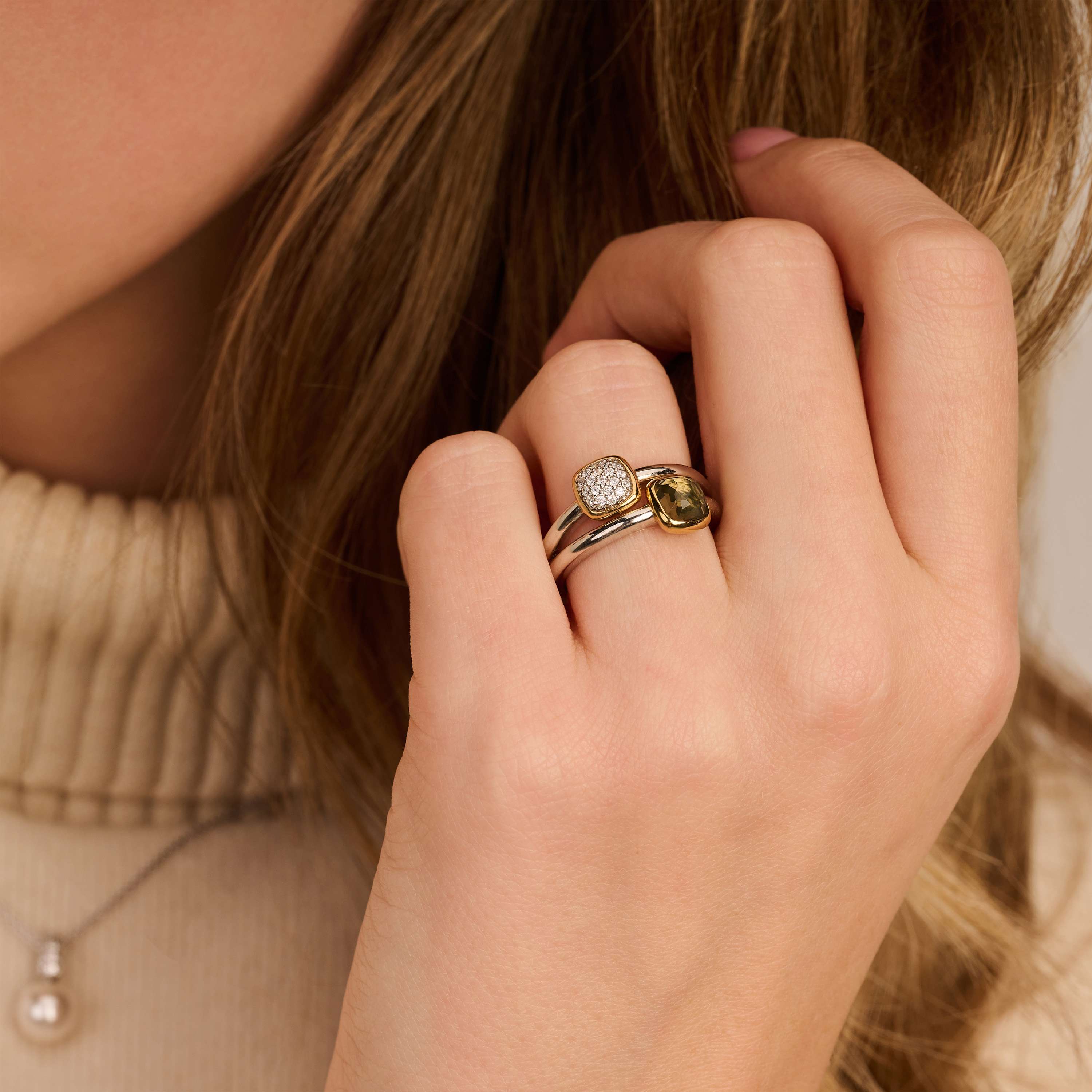 Double Cushion Zirkonia Ring - Image 8
