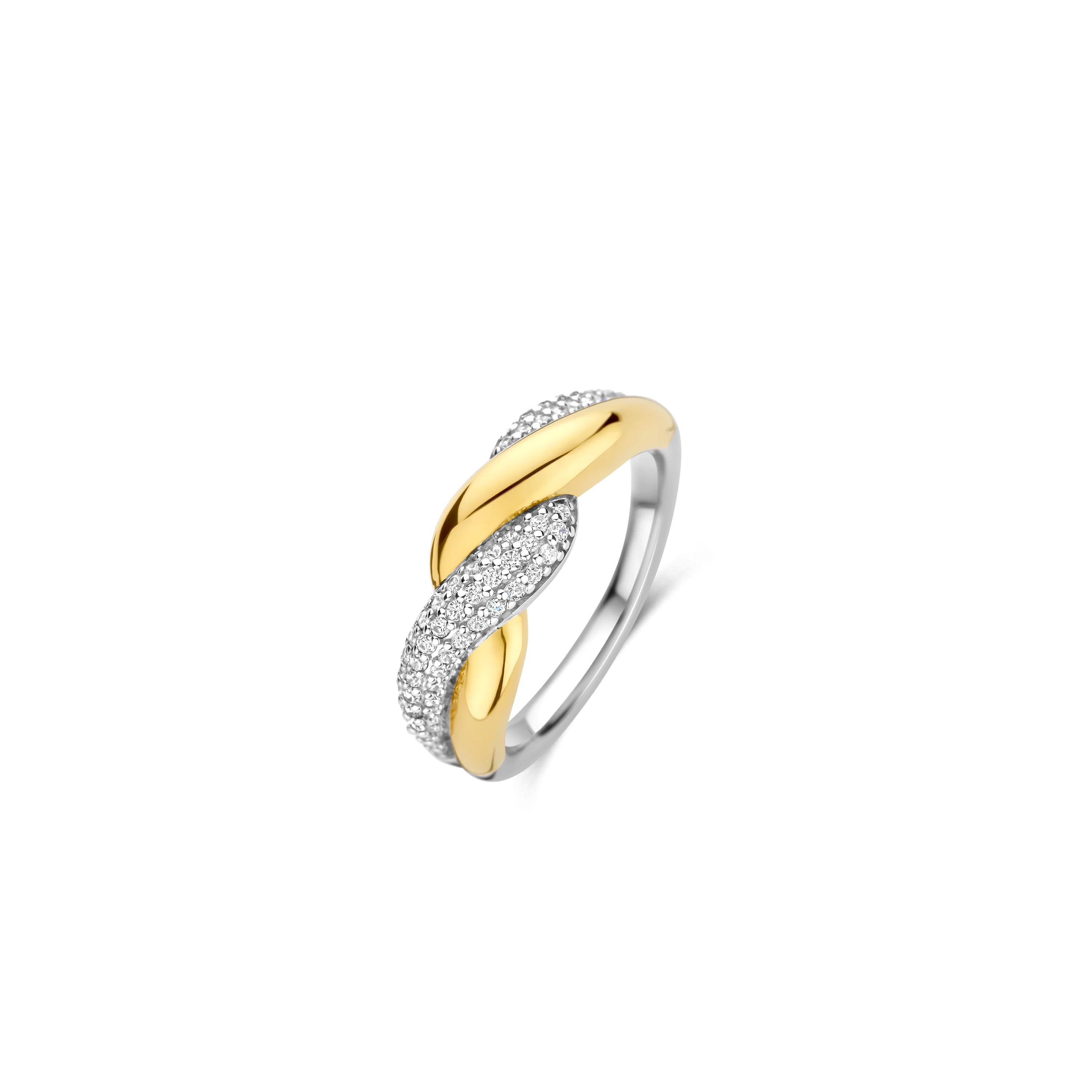 Twisted Zirkonia Ring