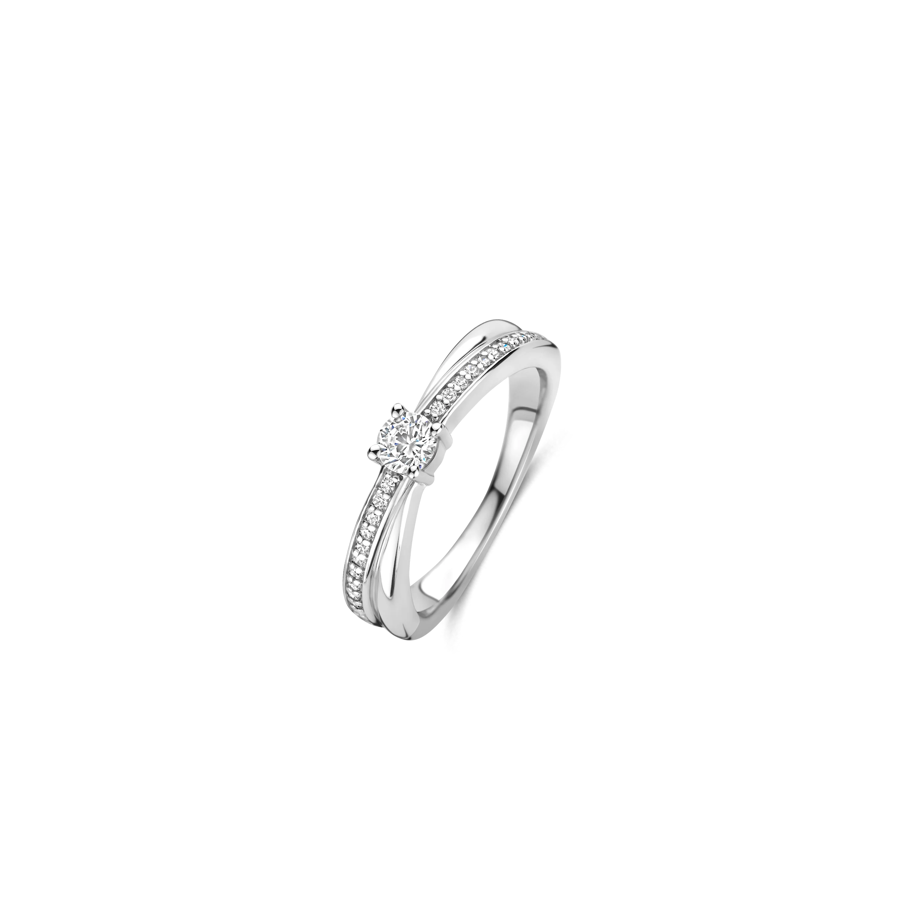 Zirkonia Crossover Ring met steen