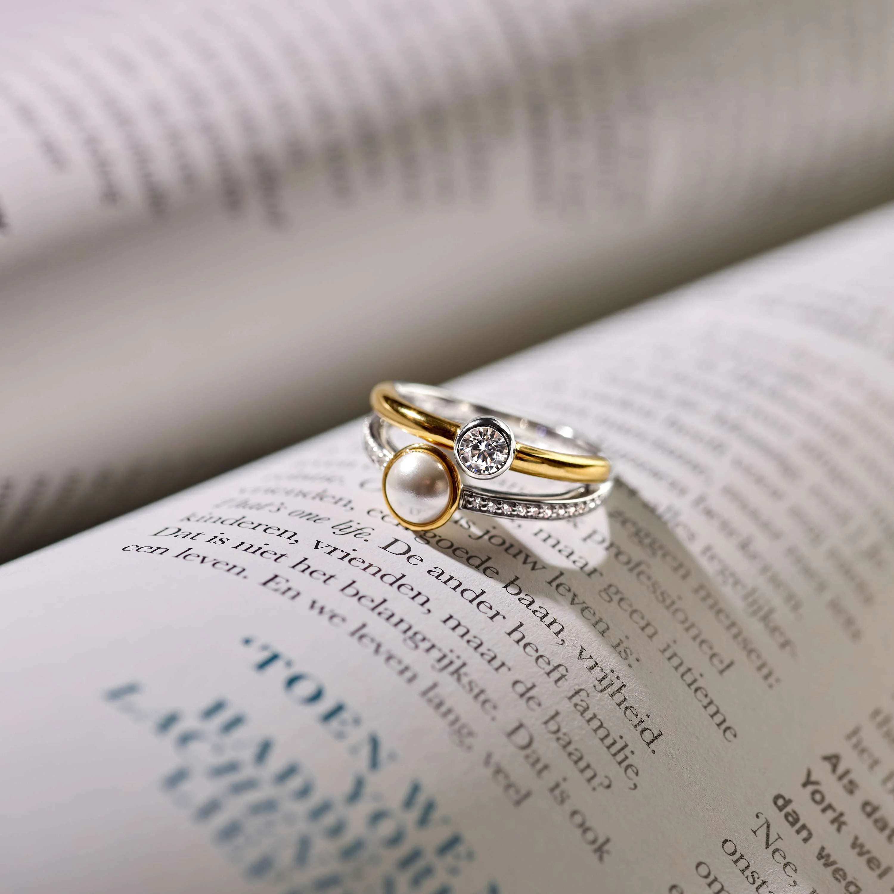 Double Zirkonia Parel Ring - Image 10