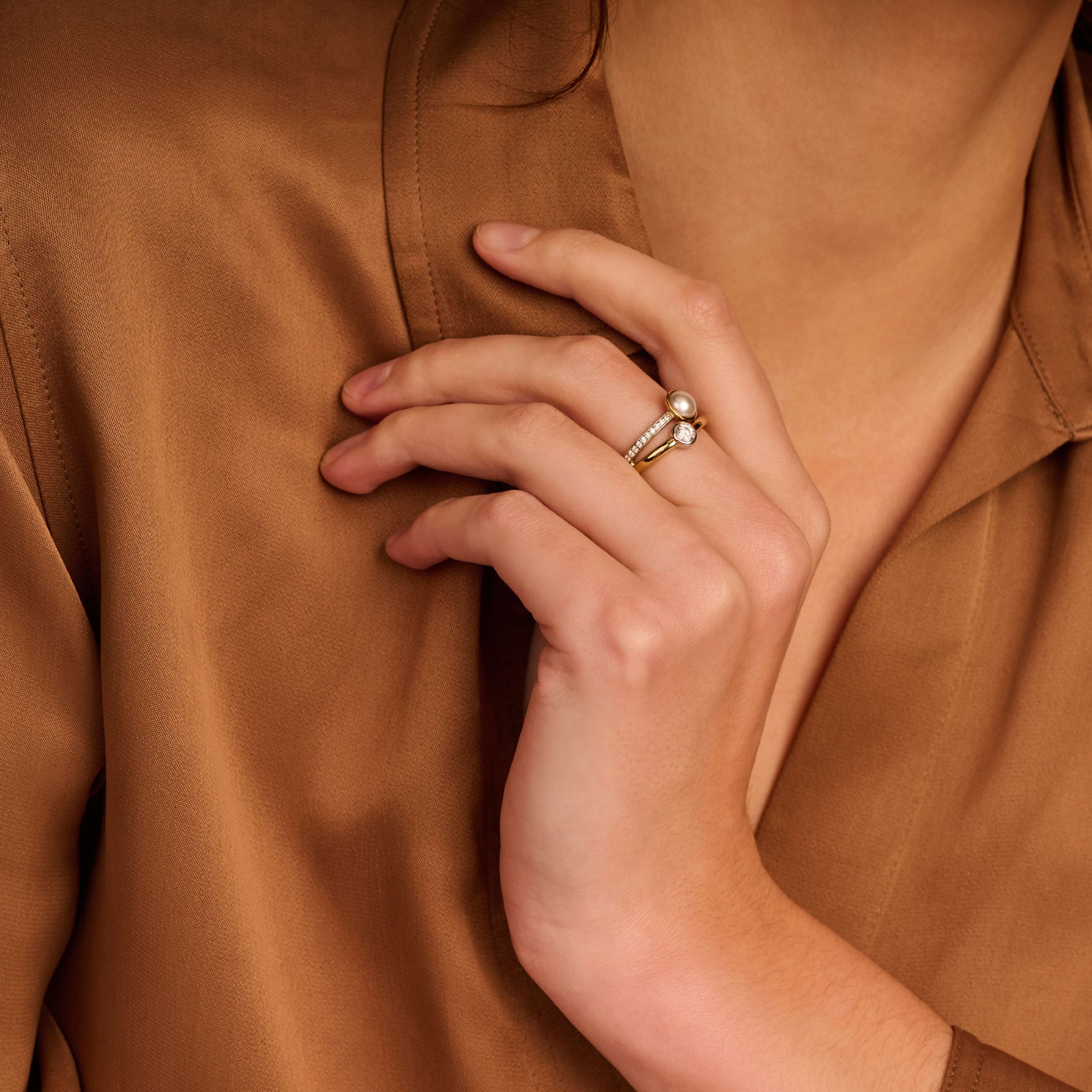 Double Zirkonia Parel Ring - Image 8