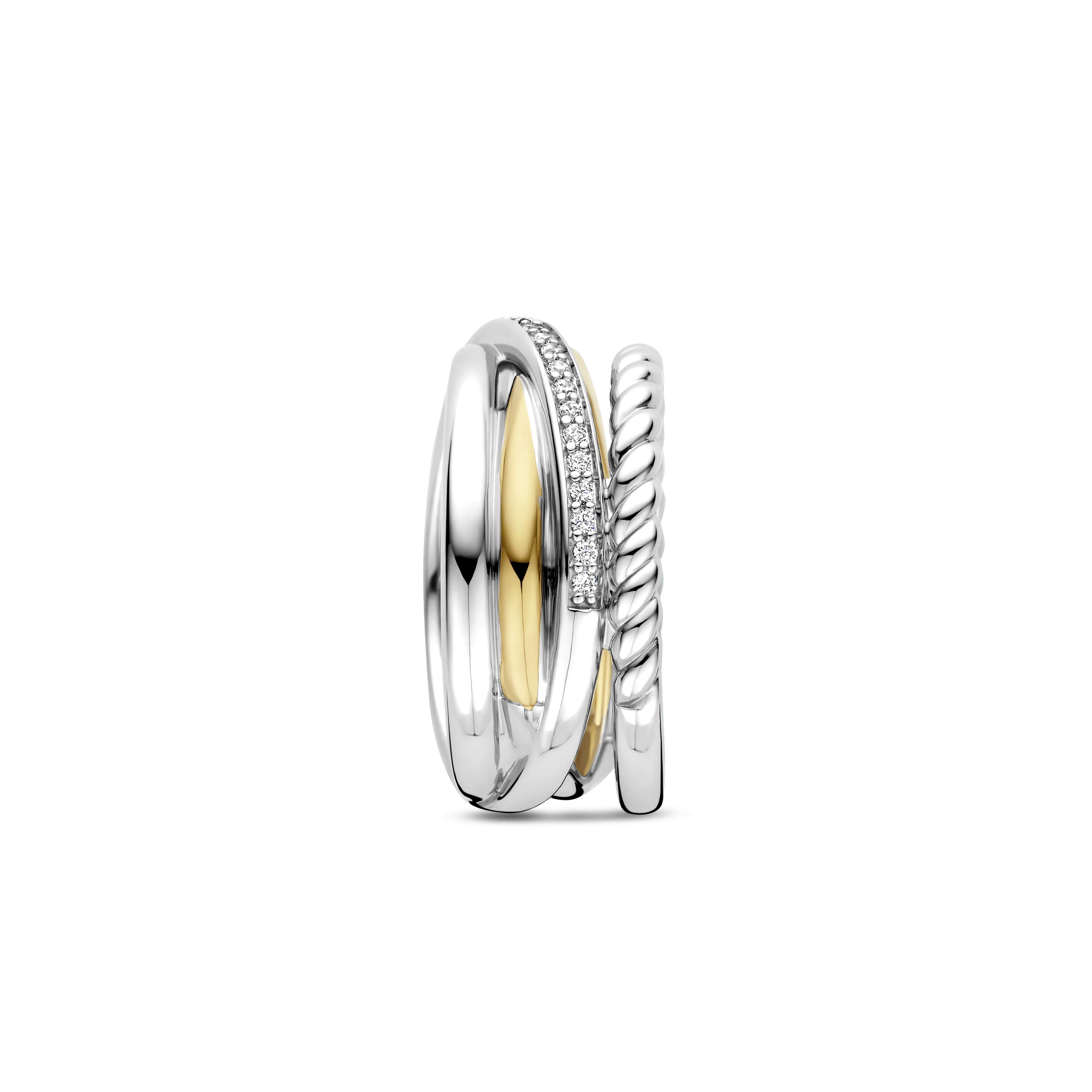 Structured Zirkonia Crossover Ring - Image 2