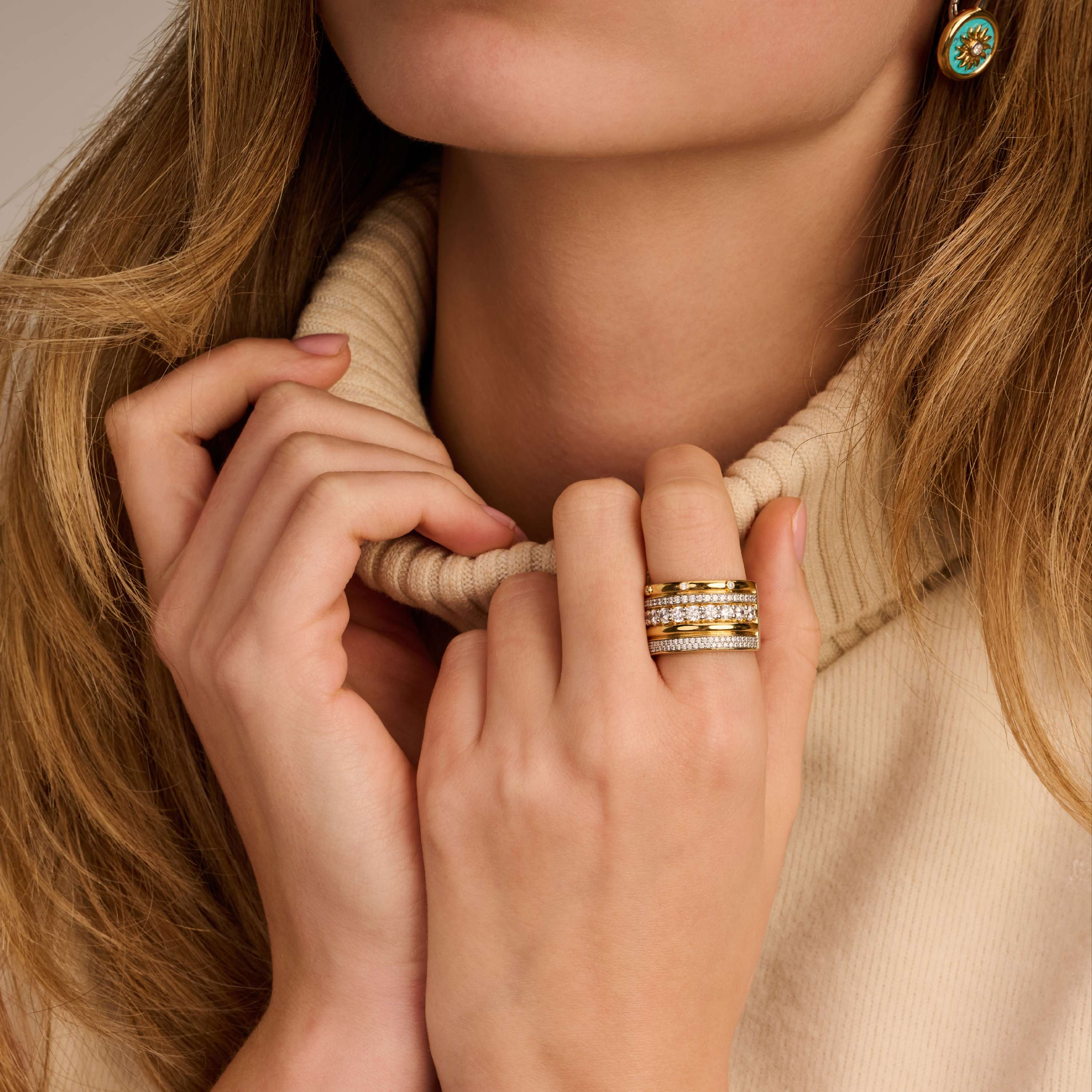 Classic Layered Zirkonia Ring - L model - Image 8