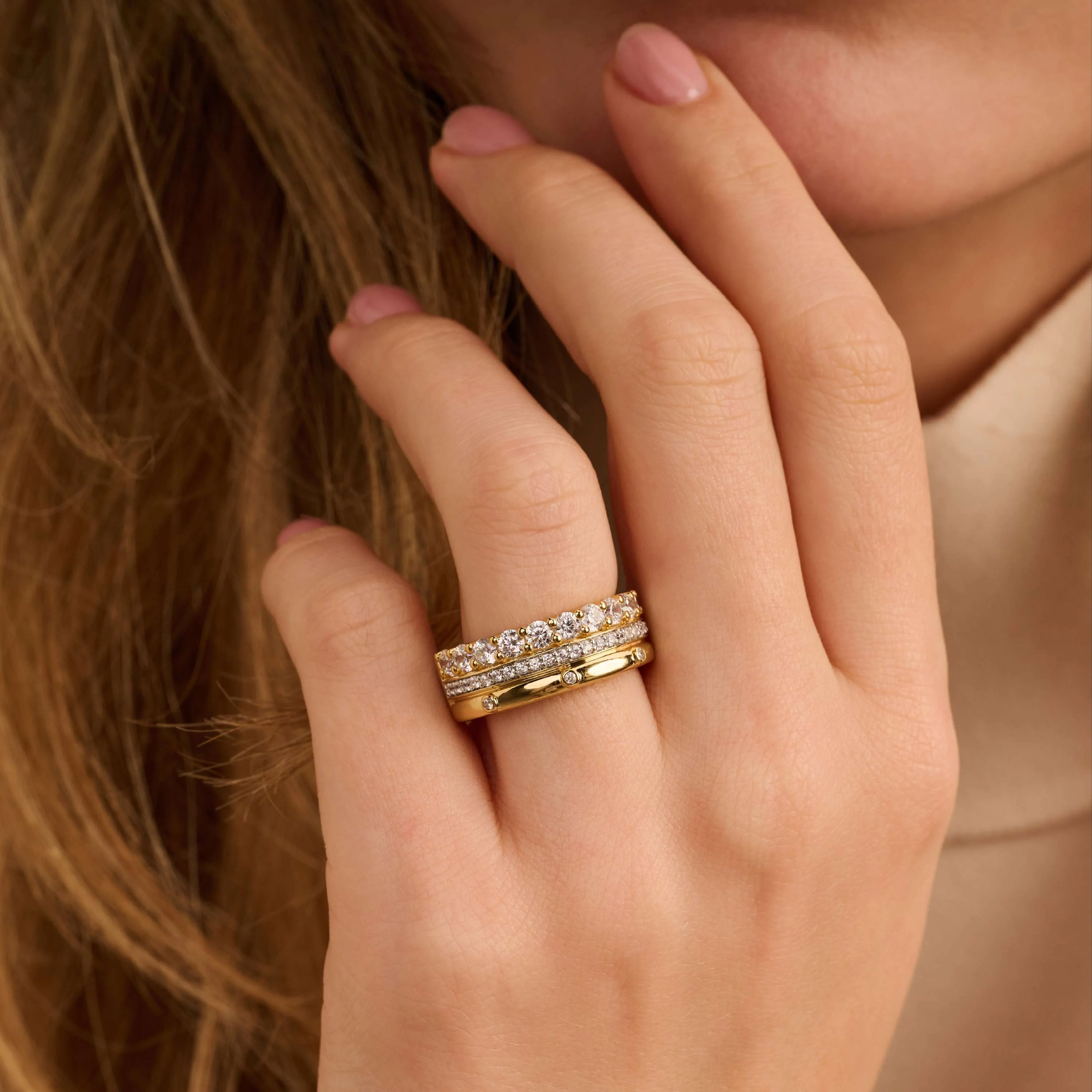 Classic Layered Zirkonia Ring - M model - Image 8