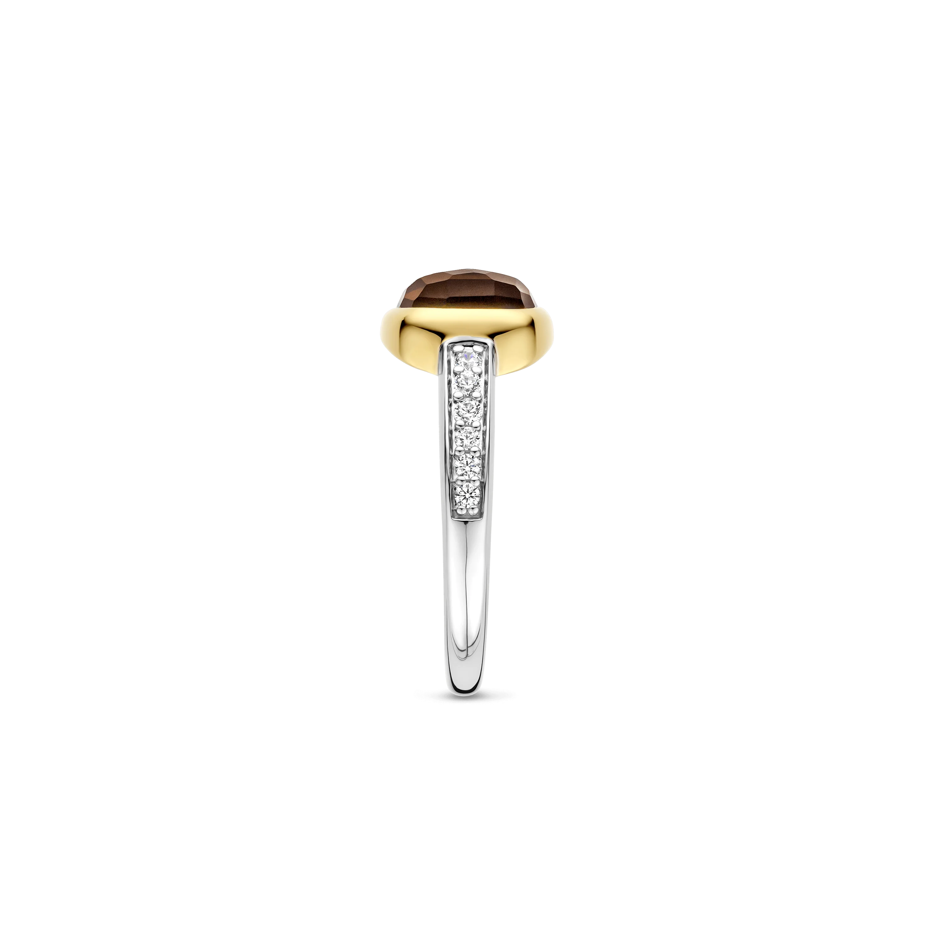 Smoky Brown Zirkonia Cushion Ring - Image 2
