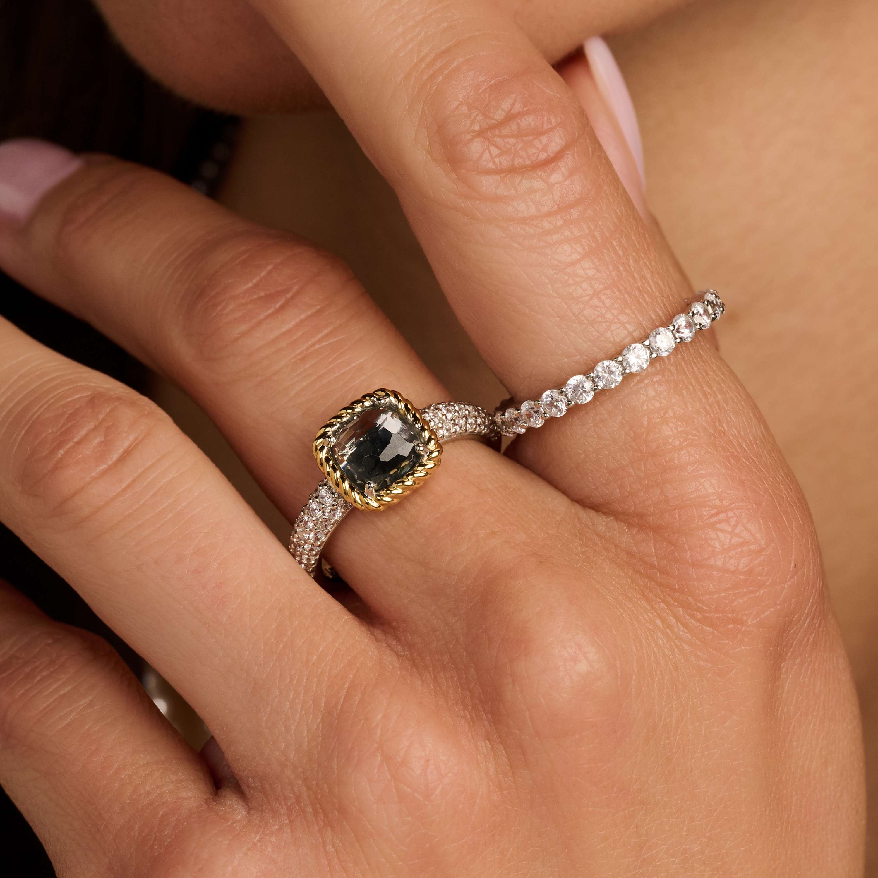 Grijze Zirkonia Cushion Ring - Image 7
