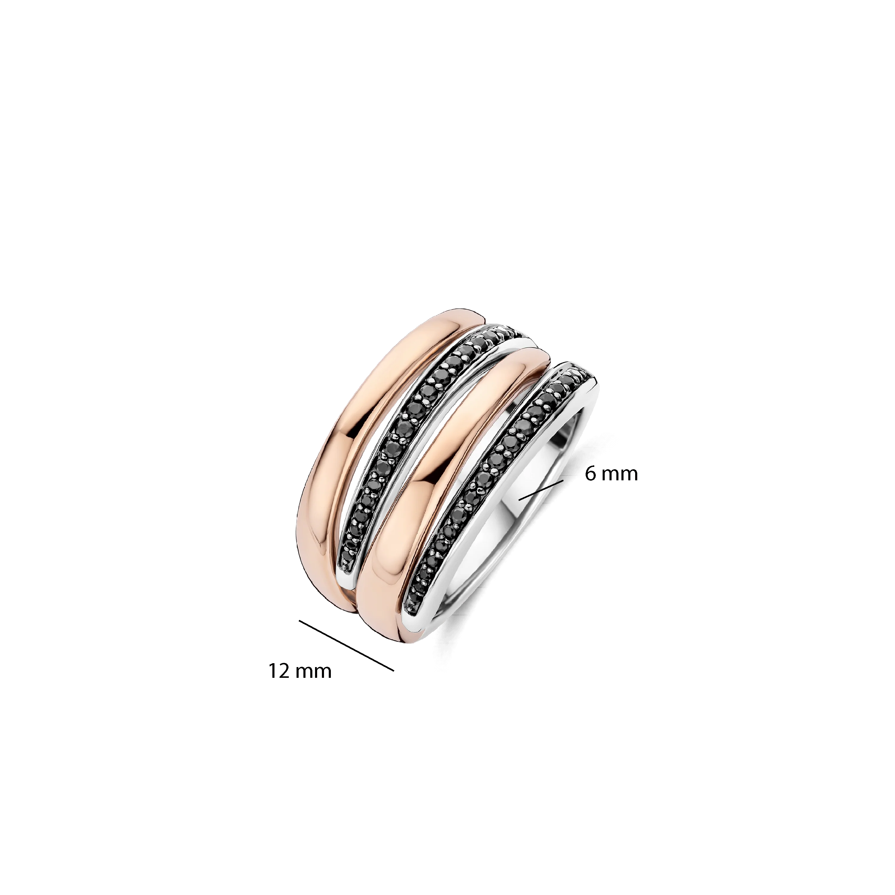 Bold Rosegold Layered Ring - Image 4