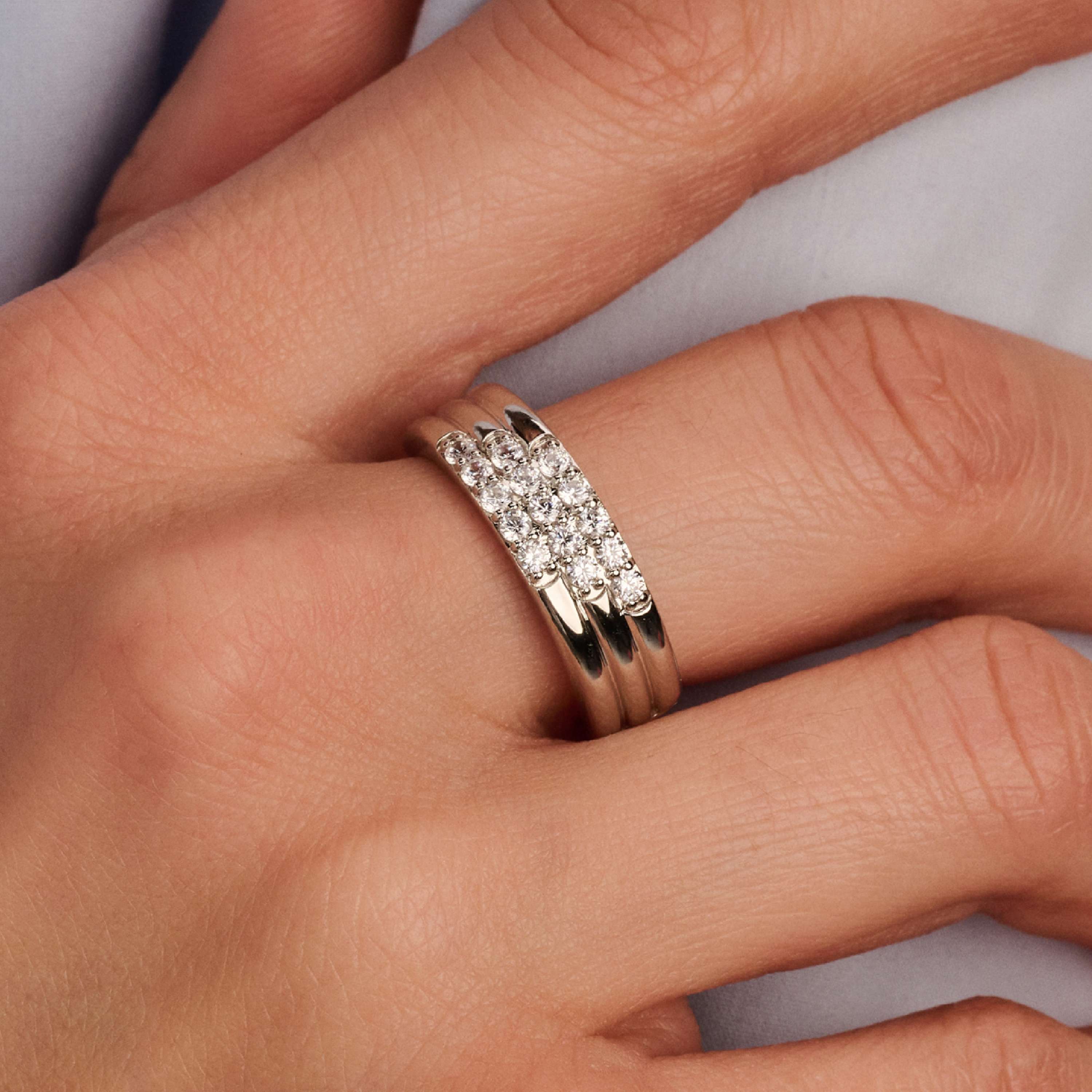 Stardust Zirkonia Layered Ring - M model - Image 5