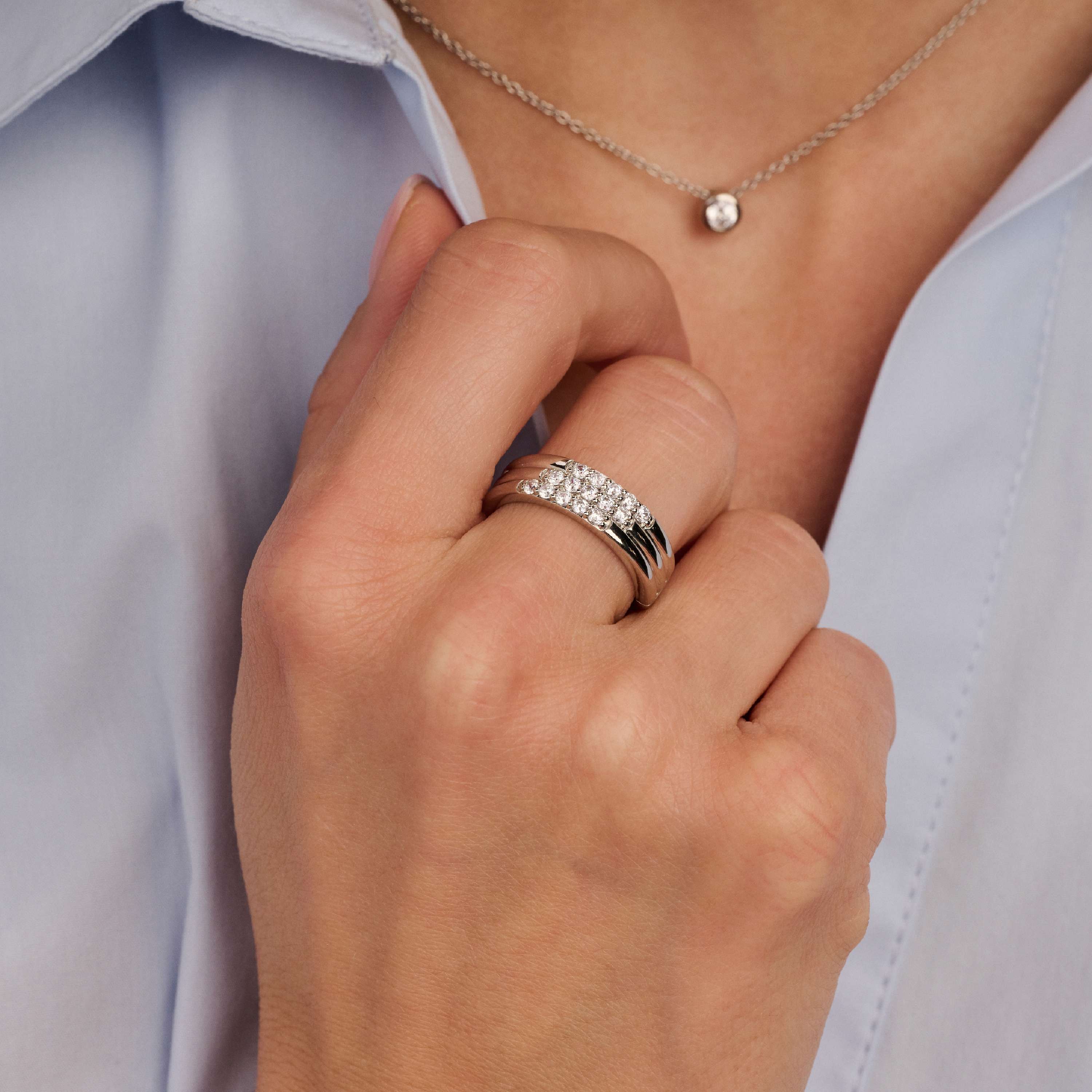 Stardust Zirkonia Layered Ring - M model - Image 6