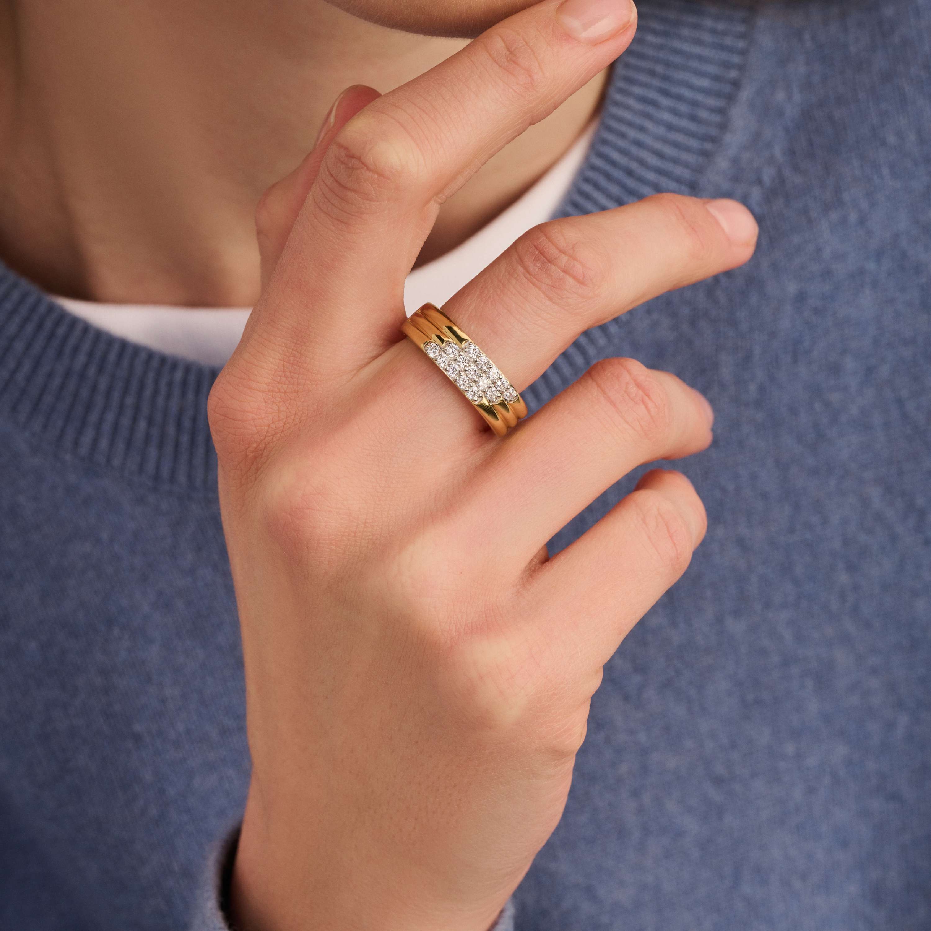 Stardust Zirkonia Layered Ring - M model - Image 6