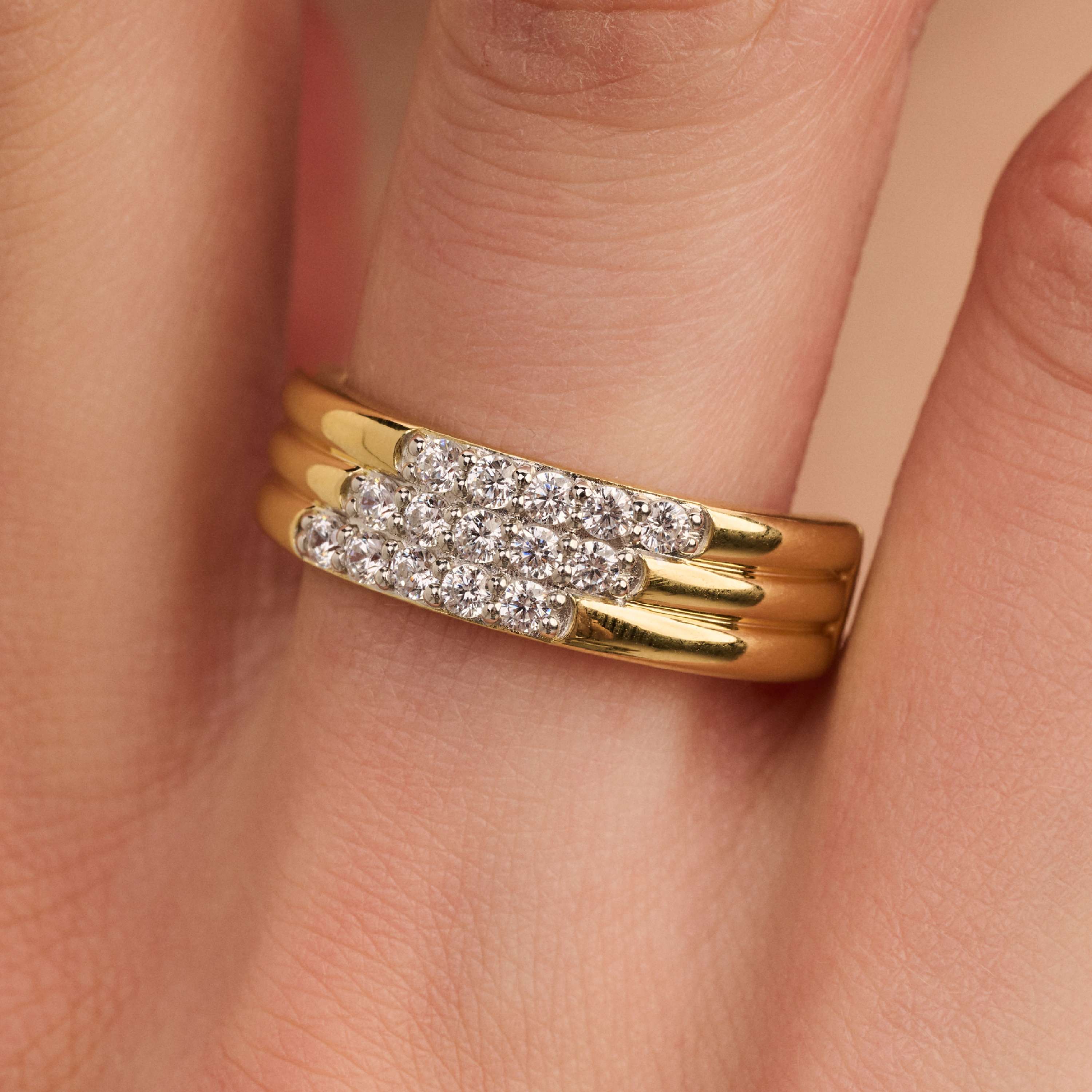 Stardust Zirkonia Layered Ring - M model - Image 7
