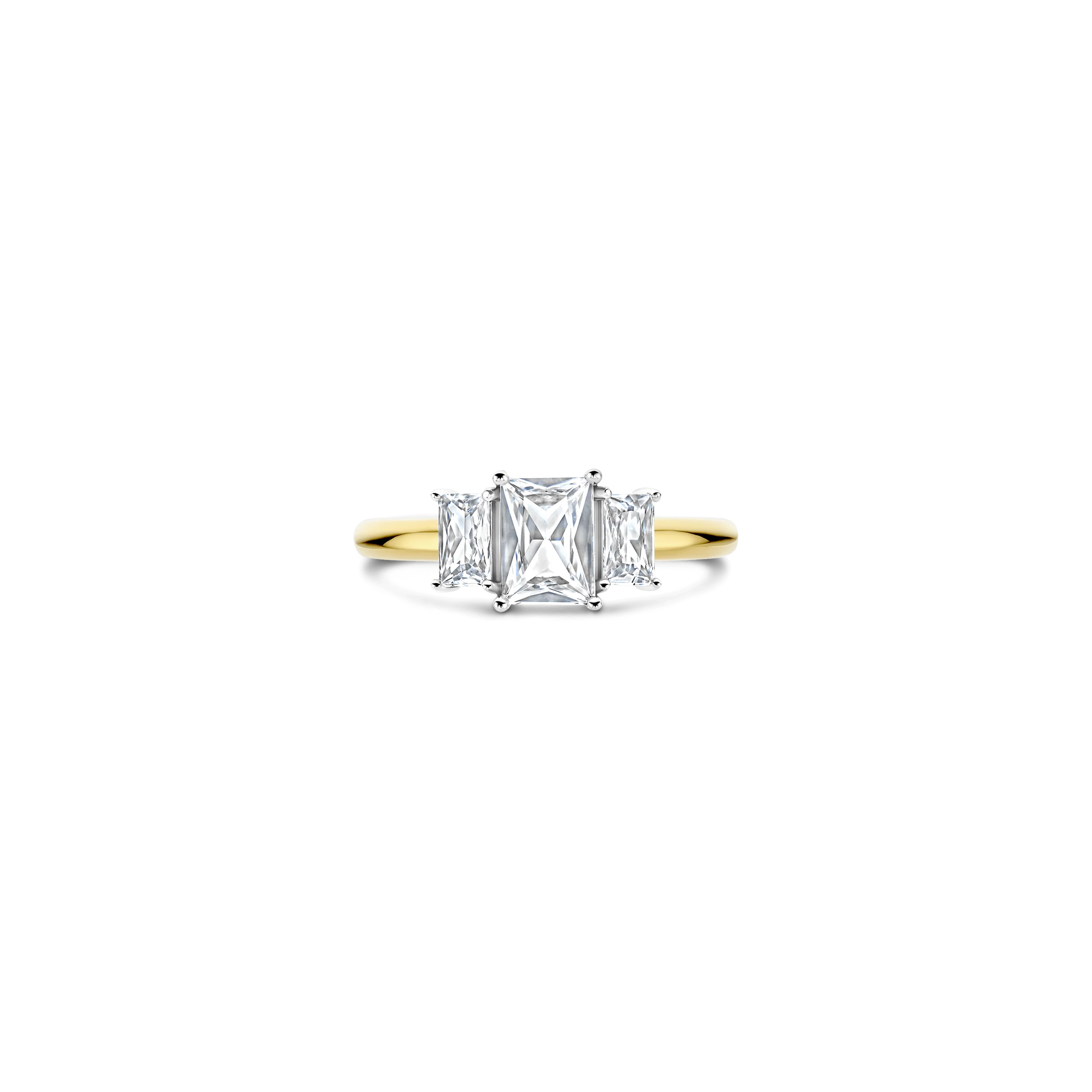 Rectangular Triple Zirkonia Ring - Image 3