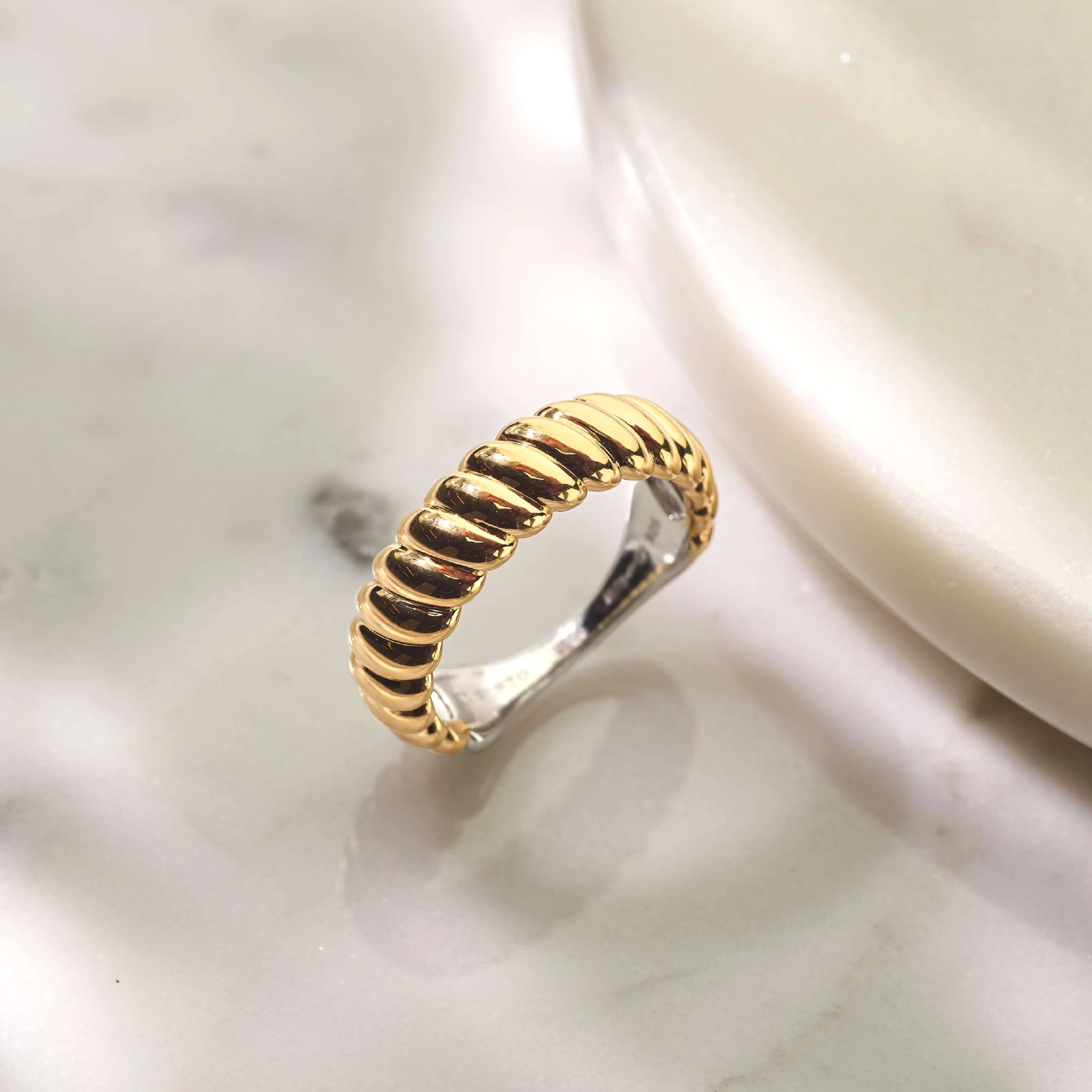 Vintage Geribbelde Ring - Image 8