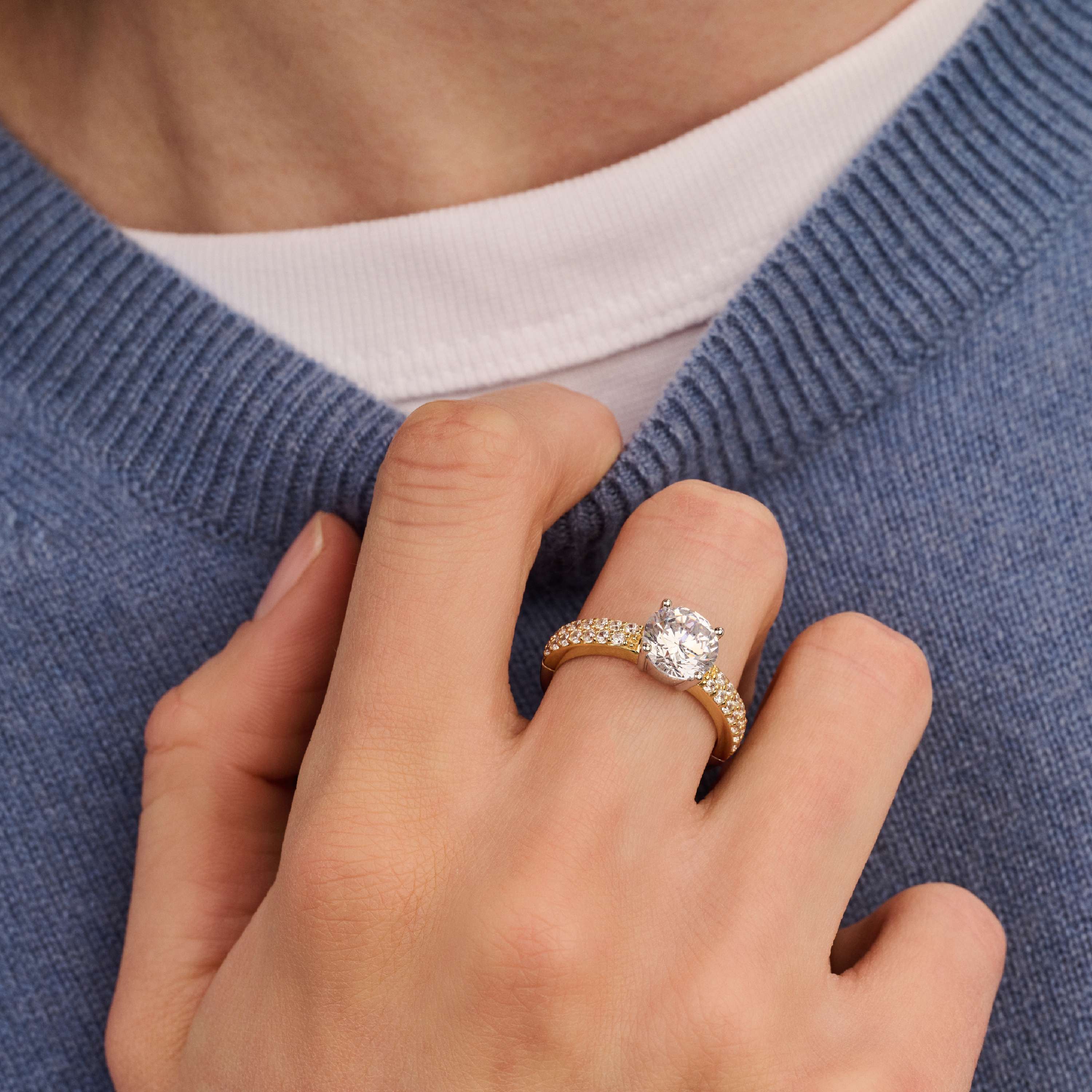 Classic Zirkonia Ring met steen - Image 6