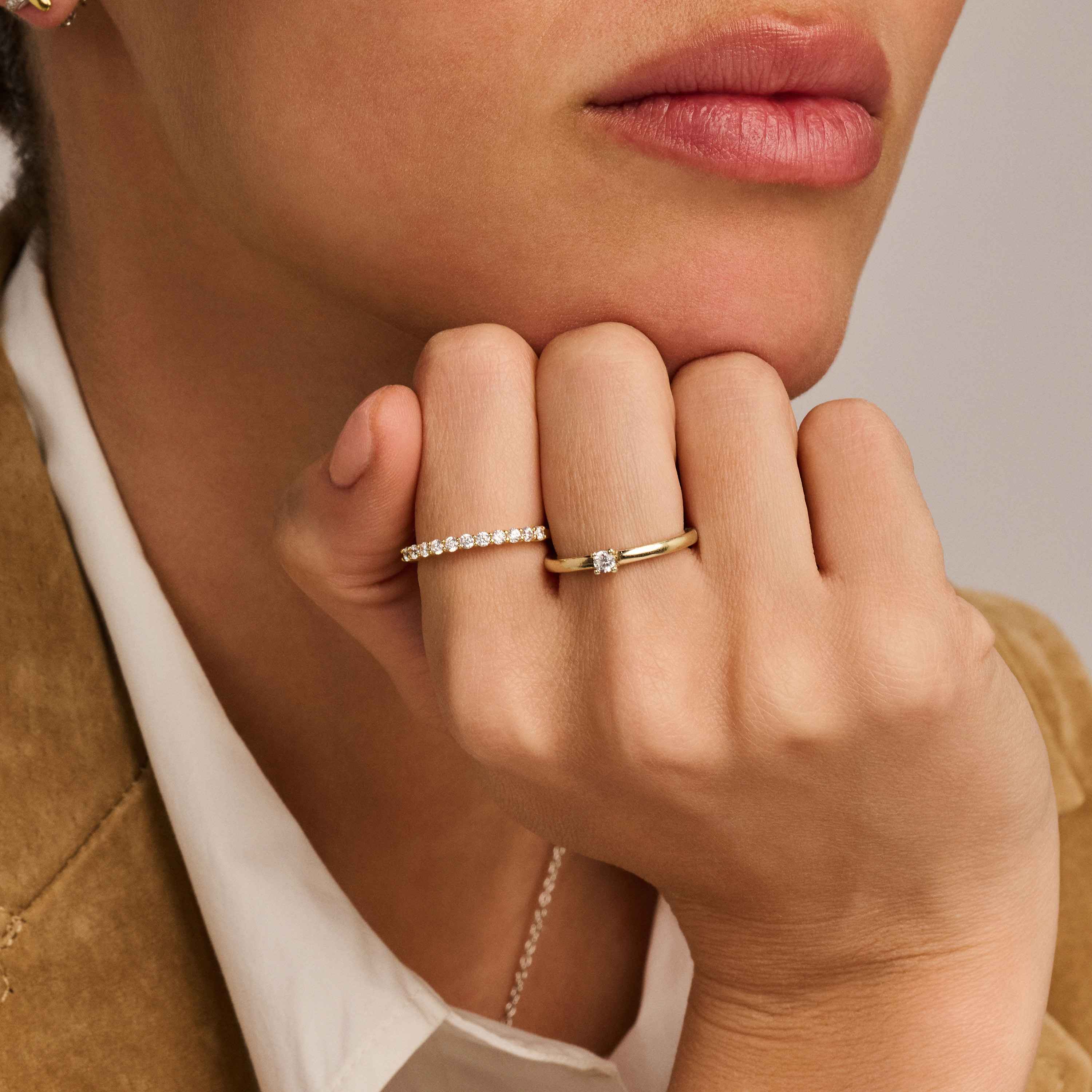 Classic Kleine Zirkonia Ring - Image 7