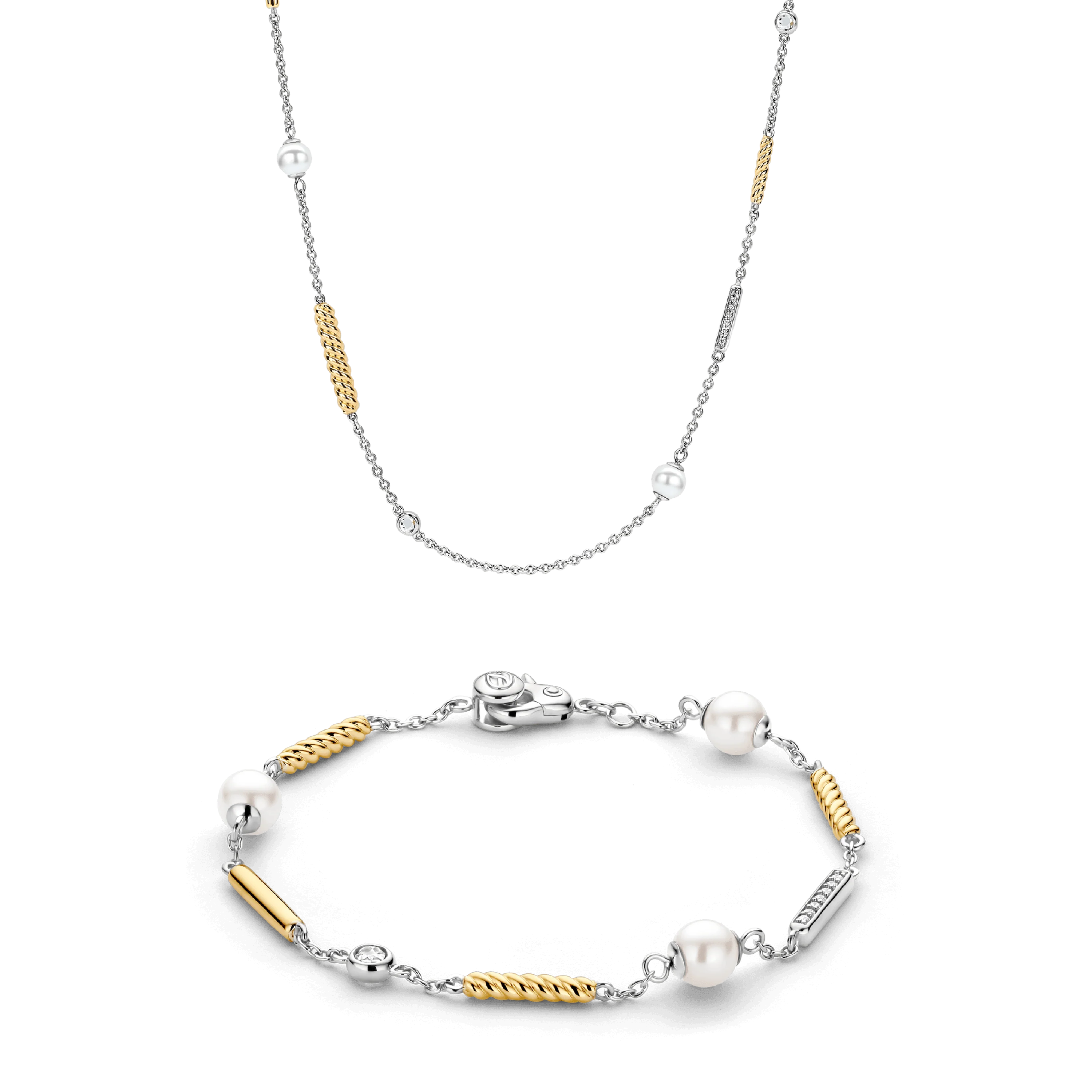 TI SENTO Parel Sieradenset - Ketting en Armband