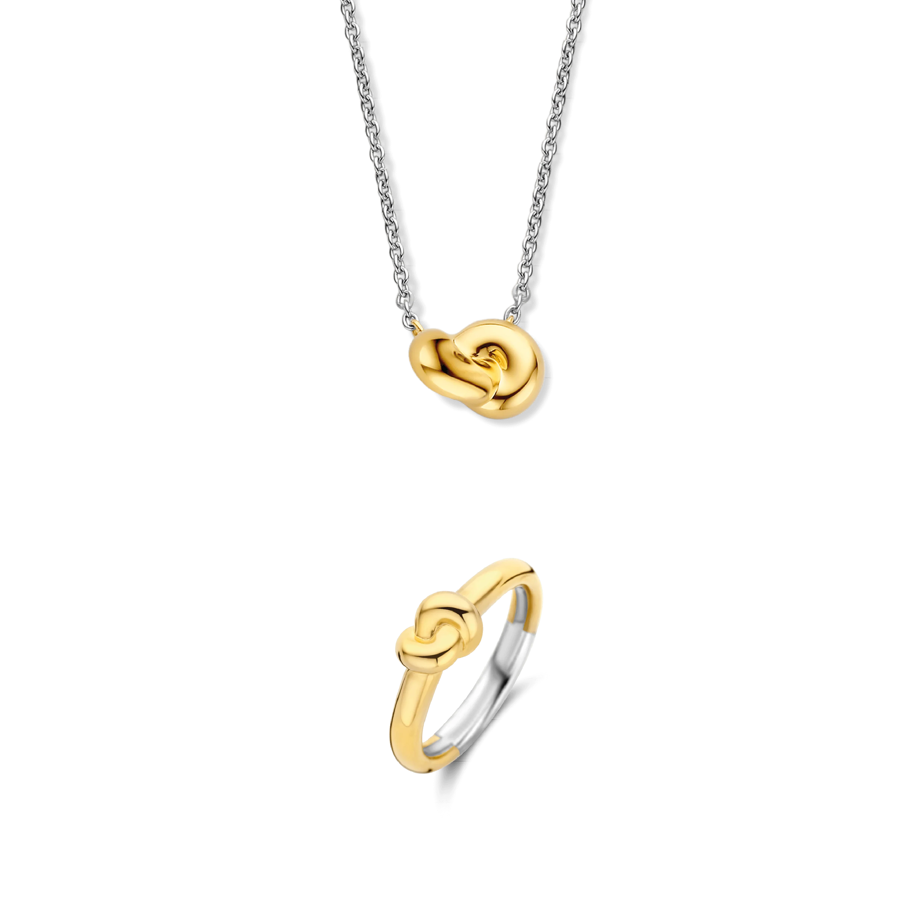 TI SENTO Knot Sieradenset - Ketting en Ring